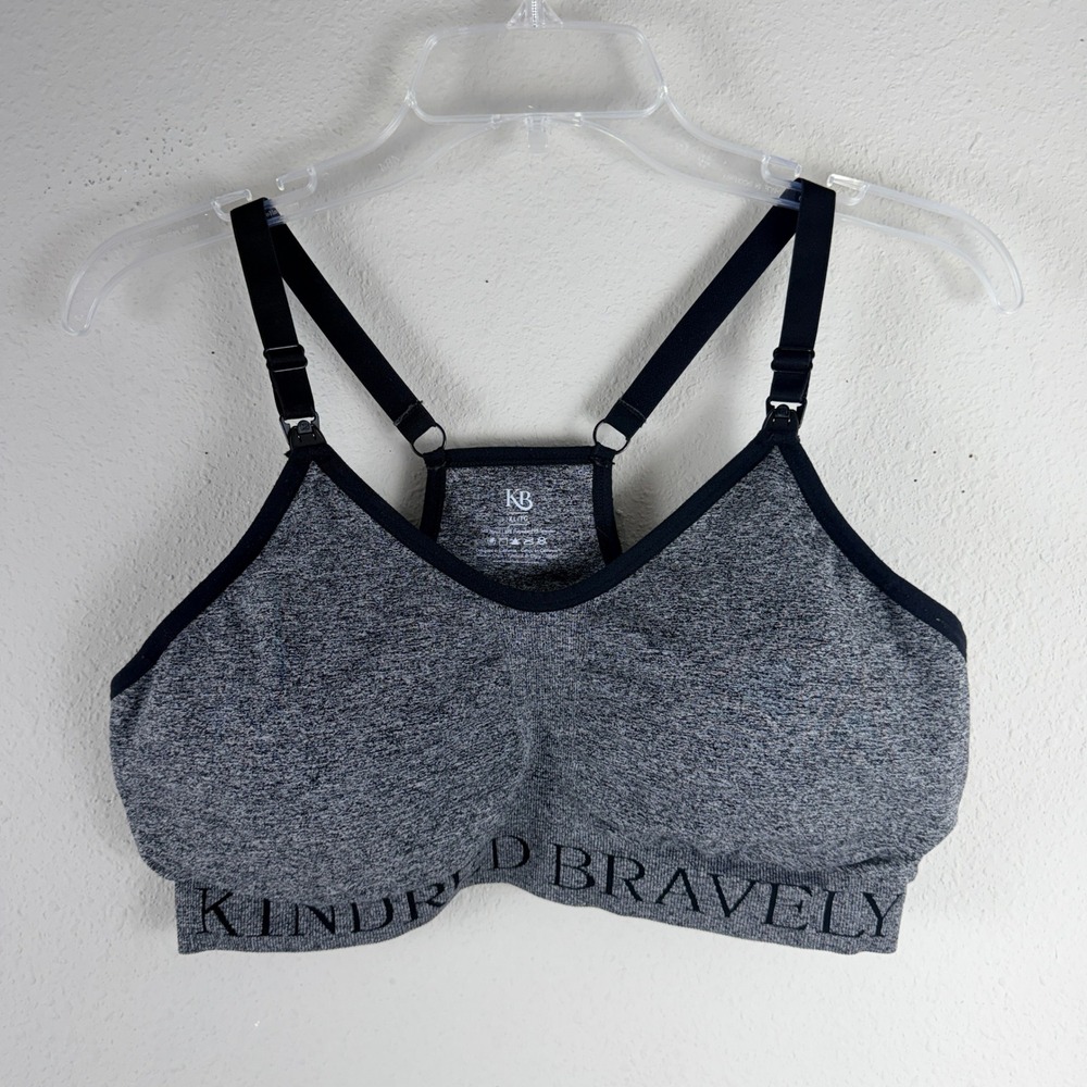 Kindred Bravely Sublim Nursing Bra XL Grey Heathered Maternity Active Athleisure